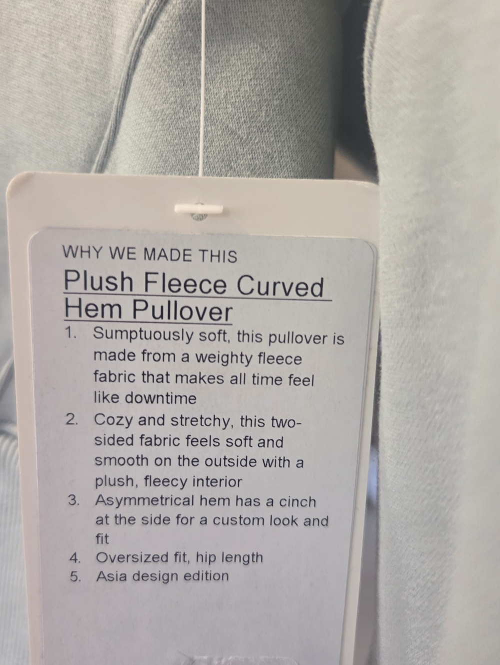 Lululemon Athletica Plush Fleece Mock Neck Curved Hem Pullover-In SVBL- SOLD OUT - Picture 2 of 11